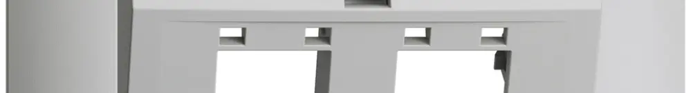 Kit montaggio ENC Edue, c.cappa di uscita obliqua, per 2×RJ45, grigio chiaro 