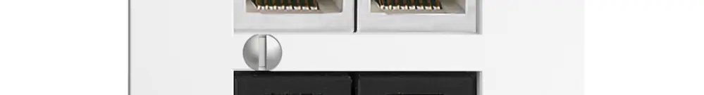 Scatola 4×RJ45 2×u/2×s EDIZIOdue bianco R&M swissline NT 2ab 