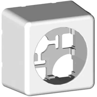 Capot AP basico 86×86×39 blanc alésage 58mm 