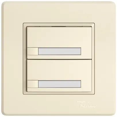 Pulsante universale INC EDIZIO.liv UNI SNAPFIX® s.LED 2× com.1T targ.cr 