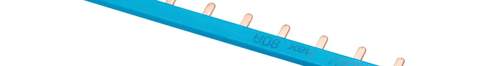 Pettine di raccordo Gewiss 90 AM 1P 1Ph perno 63A 330.2mm 13UM blu 