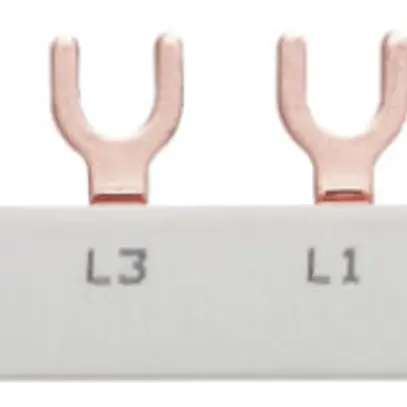 Pettine di raccordo Hager 3P 3L forca 10mm² 63A 210×12mm bianco 
