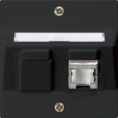 Prise ENC kallysto A cat.6 1RJ45/s noir 