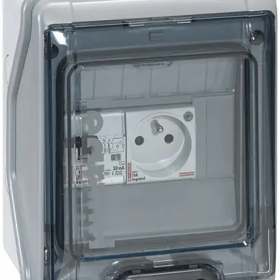Tableau de distribution AP IP65 PLEXO3 1 rang.×8UM +1 gr/tr 
