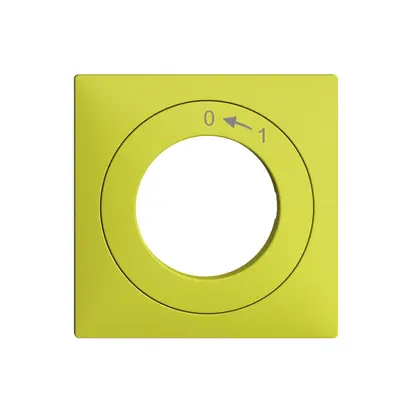 Kit frontal EDIZIOdue 0<-1 60×60mm lemon pour interr.à clé 