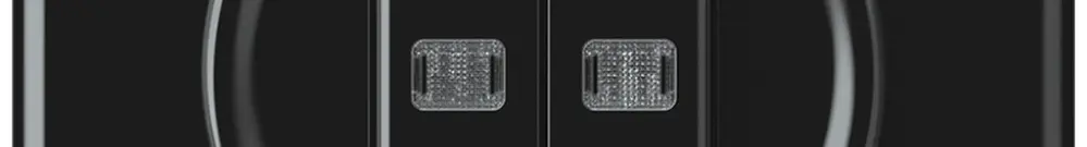 Interruttore a pulsante luminoso INC origin sch 1 (3+3) 2×LED 92×92mm nero 