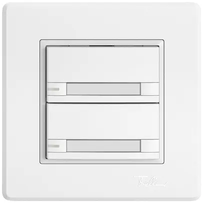 Pulsante KNX RGB INC EDIZIO.liv SNAPFIX® sensore temp.RGB-LED targ.2× com.2T bi 