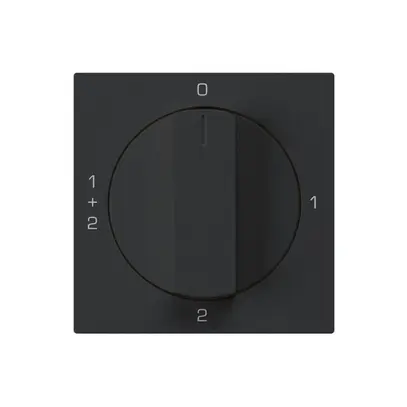 Inserto per interruttore rotativo kallysto 1/1L nero con manopola 