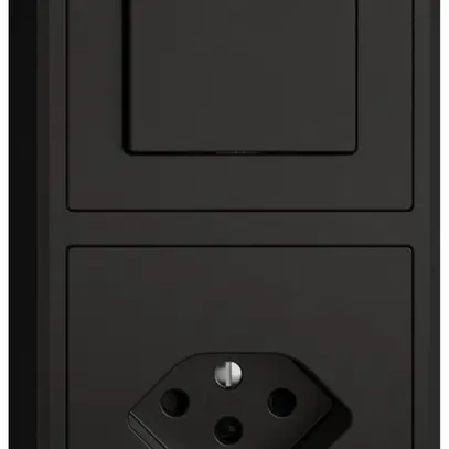 AP-Kombination EDIZIO.liv SNAPFIX® 2×1 140×74mm Schema 3/1L+1×T13 schwarz 