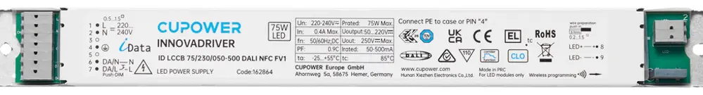 Alimentation LED Sylvania RetrunKit 75W 50…220V 50…500mA DALI 278mm 