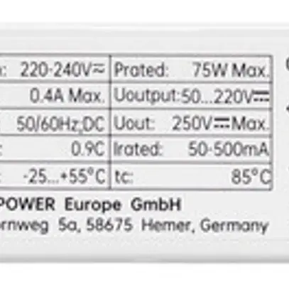 Alimentation LED Sylvania RetrunKit 75W 50…220V 50…500mA DALI 278mm 
