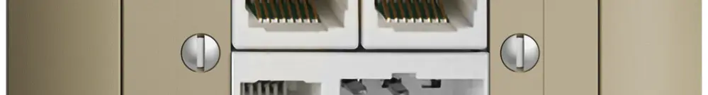 Scatola INC T+T/2×RJ45/RJ11/u ADSL ITplus EDIZIOdue sand 