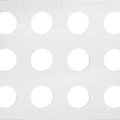 En-tête NUP Feller NEVO, 3×4, pour appareils N.CO, gris clair 