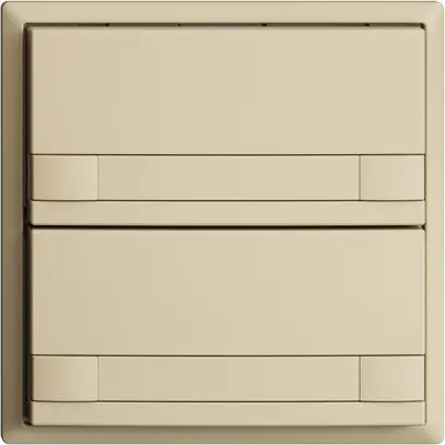 Poussoir ENC KNX 2× EDIZIOdue colore vanille RGB sans LED avec insert papier 