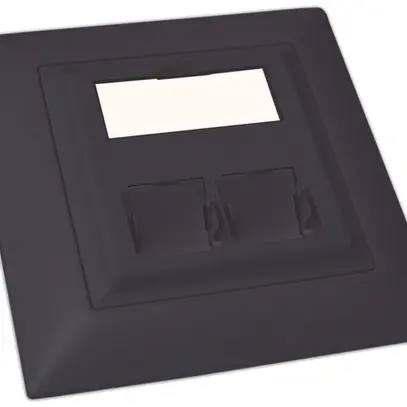 Kit di montaggio INC/BRK BKS NewLine EDIZIOdue, per 2 interni 4P, nero 