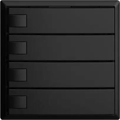 Pulsante INC KNX 4×EDIZIOdue nero RGB senza LED 