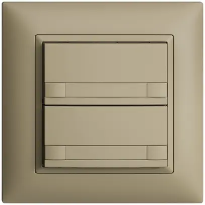 Pulsante INC KNX 2×EDIZIOdue colore sand RGB senza LED con inserto carta 