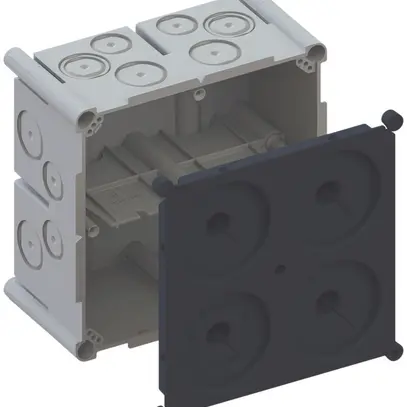 Boîtier ENC AGRO 2×2 650°C avec couvercle de protection, M20/25, gris 