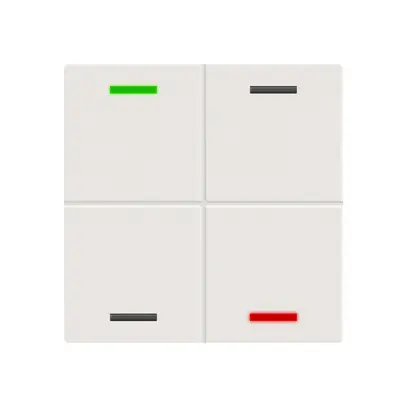 EB-Taster KNX RGBW MDT BE-TAL60T411.01 4T/4B Temp.weiss matt "neutral" 