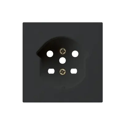 Plaque frontale kallysto T15 noir, 60×60mm pour prise T15 