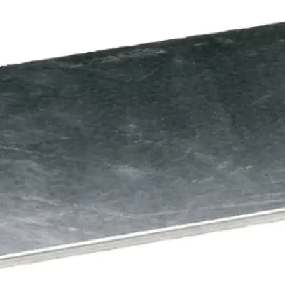 Plaque de recouvrement d'acier zing. 