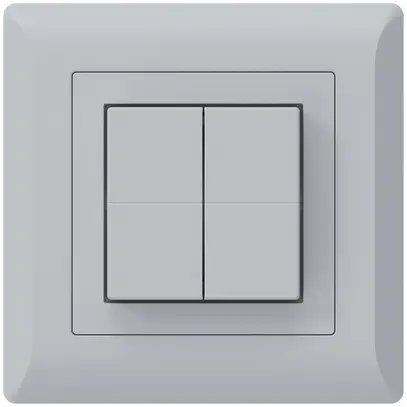 Pulsante senza fili Friends of Hue KLI, 4×, 92×92mm, grigio chiaro 