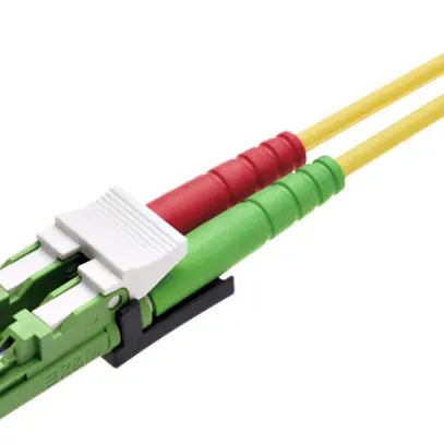 Cavo patch FO E2000 Duplex 5m, 9/125 OS1 APC 8° 