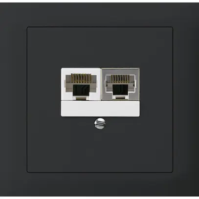 Boîte INC kallysto 2×RJ45s+u séparé noir 