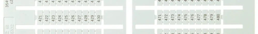 Etichetta di marcaggio 5×5mm 10×21…30, 5 carte da 100 