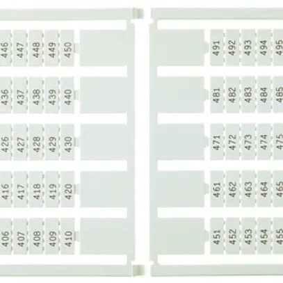 Etichetta di marcaggio 5×5mm 10×21…30, 5 carte da 100 