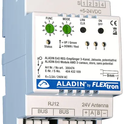 Attuatore per persiana AMD ALADIN EnO 3 canali 3.5A 240VAC potenziale zero 3UM 