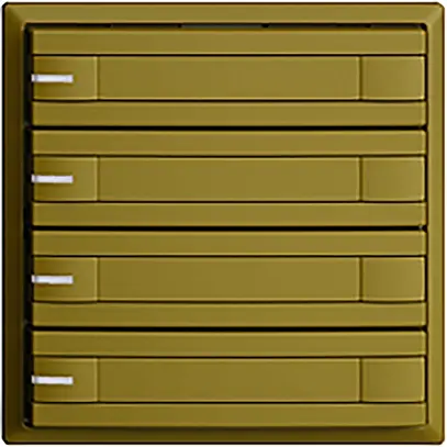 Poussoir ENC KNX 4× EDIZIOdue olive RGB avec LED avec insert papier 