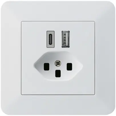 Prise de charge USB ENC kallysto.trend 18W PD 1×type A 1×type C T23 blanc 