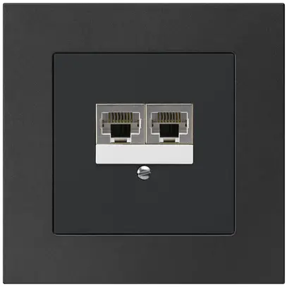 Boîte ENC kallysto.pro 2×RJ45s noir parallèle 
