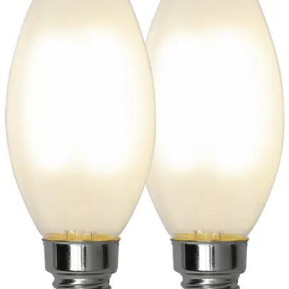 Lampada LED E14 2.5W 250lm 2700K opale Ø35×97mm Duo Pack 