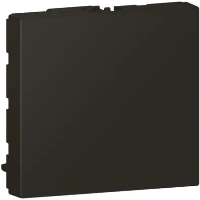 Copertura cieca MOS 2 moduli nero opaco 