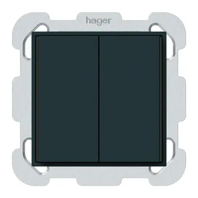 Pulsante KNX INC KAL 2×tasti 4×punti azionamento LED nero 