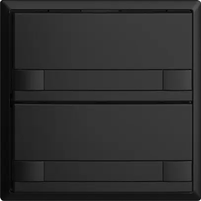 Poussoir univ. ENC 2×2t bornes à vis EDIZIOdue noir avec papier 