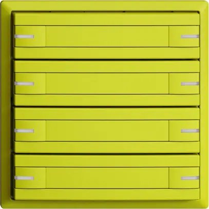 Poussoir ENC KNX 8× EDIZIOdue lemon RGB avec LED avec insert papier 