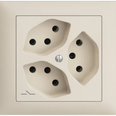 Prise INC EDIZIOdue 3×T13 crema 1×S 