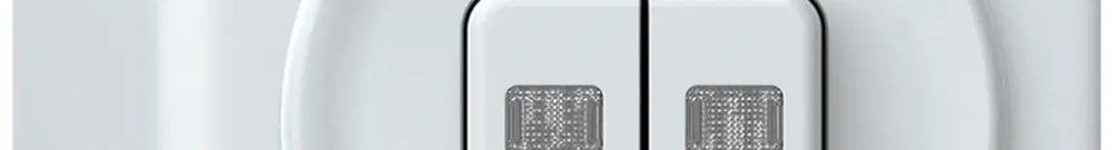 Pulsante luminoso AP origin 2×tasti 2×lum.2CO 1P 0<1 10A 230V 88×88×54mm bianco 