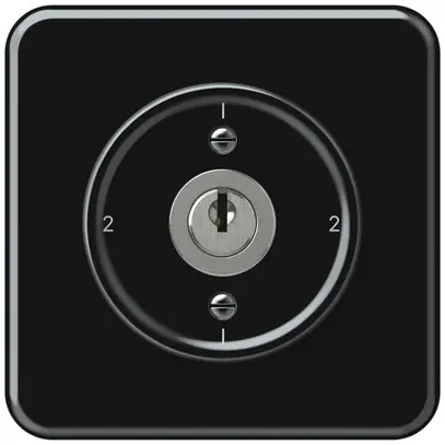 Interrupteur à clé ENC origin commutateur 3/1L 16A 250V 1-2-1-2 92×92mm noir 