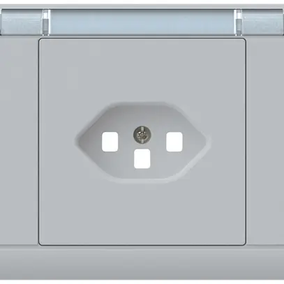 Kit frontal INC kallysto, pour prise INC 1×T23, a.porte-étiquette, gris clair 