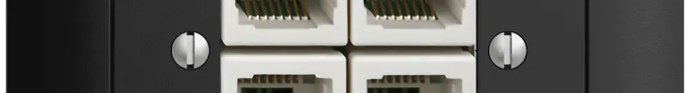 Presa INS 4×RJ45/u 4P sep. EDIZIOdue nero ITplus 