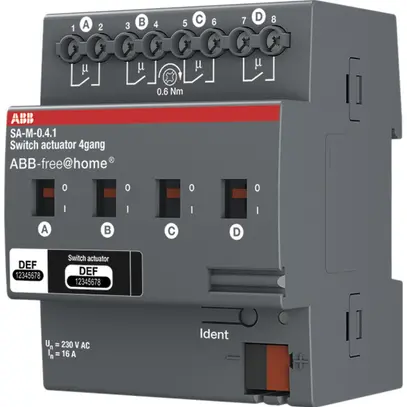Actionneur AMD ABB free@home 4UM, 4×, gris 