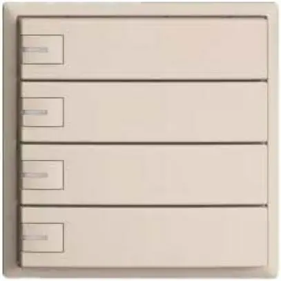 KNX-Taster RGB EDUE, 250mW, m.RGB-LED, 4×Taste, 1×Tastenbelegung, crema 