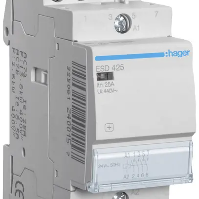 Contattore AMD Hager ESD 24VAC 4 chiusura 0 apertura 25A 2UM 