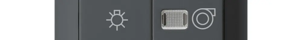 Kit frontale kallysto antracite 60×60mm con simbolo illuminazione+ventilazione 