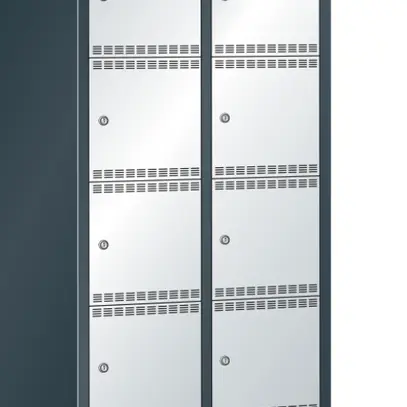 Armoire de charge batterie avec casiers (L×P×H) 610×580×1995 mm 2×6 casiers 