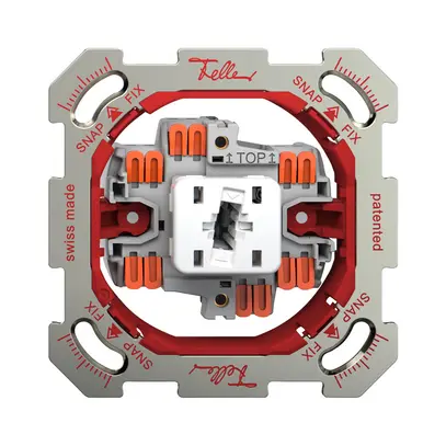 Interruttore a pulsante INC Feller SNAPFIX® permutatore 6/1L 